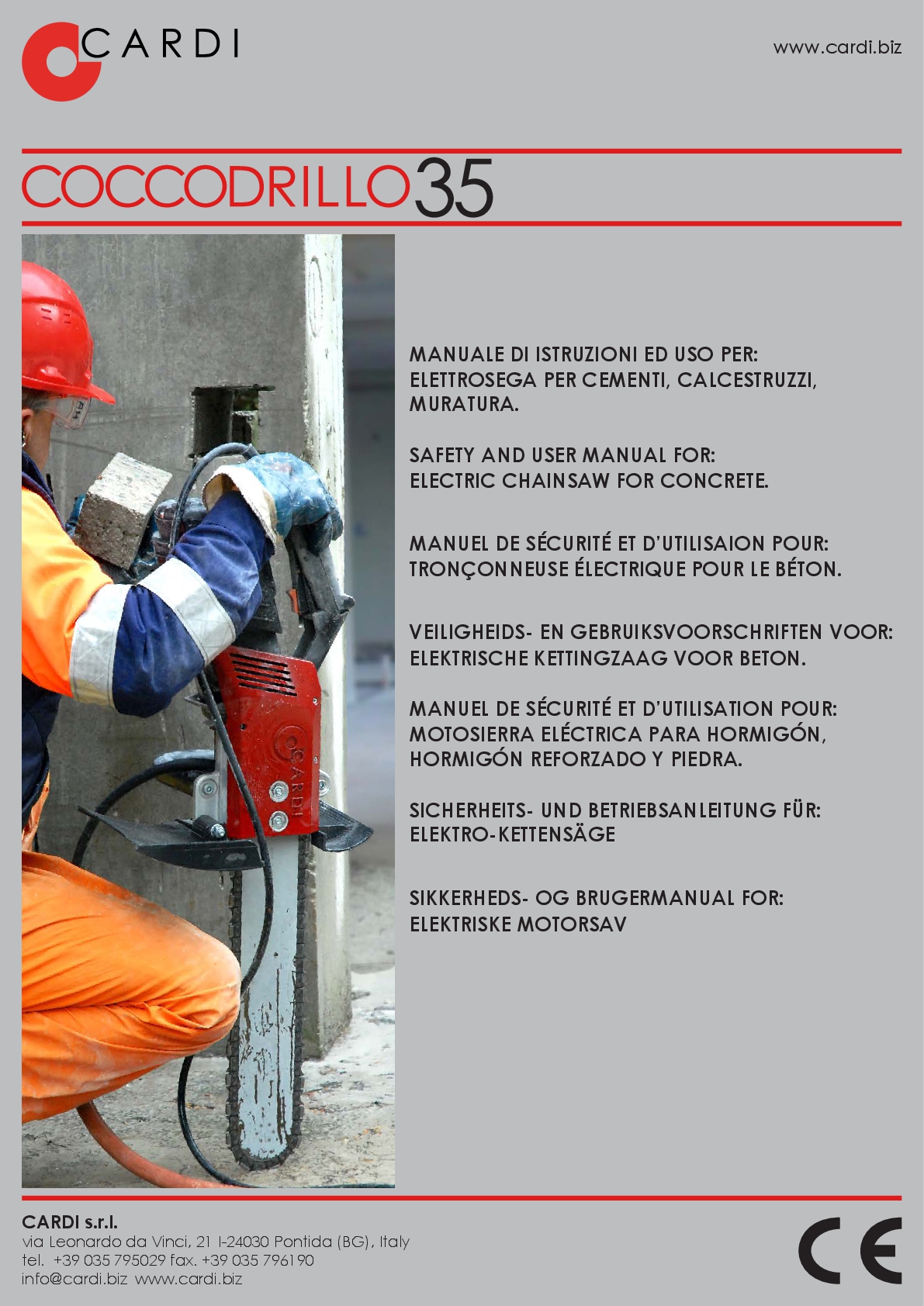 Instruction manual – Chainsaw – CD35