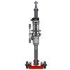 CARDI 500 core drill with stand for wet drilling, front image.