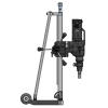 CARDI HS 300 hand-held core drill on stand with DPT micro-percussion technology, side view.
