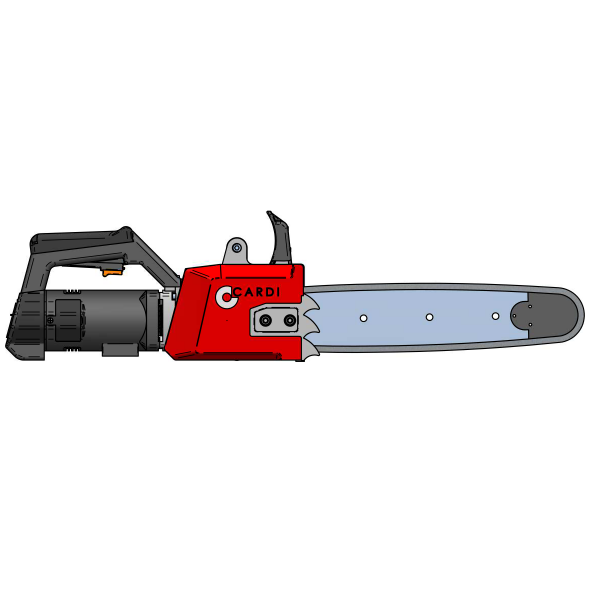 CARDI AL22-53 chainsaw 53 cm bar and chain for dry cuts, side view.