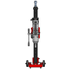 CARDI 501 core drill with stand for wet drilling, front view.