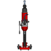 CARDI 805 core drill with stand for wet drilling, front view.