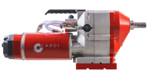 CARDI FR 1005 core drill motor for wet drilling on stand.