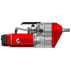 CARDI FR 1005 core drill motor for wet drilling on stand, side view.