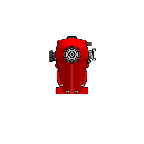 CARDI FR 805 core drill motor for wet drilling on stand, front view.
