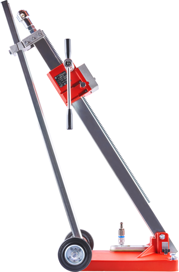 CARDI L 300 V-4 aluminum tilted drill stand for core drill motor.