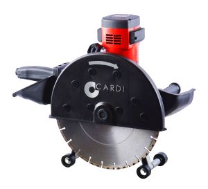 CARDI PE 350-BL hand-held wet blade saw with PE technology and 35 cm diamond blade.