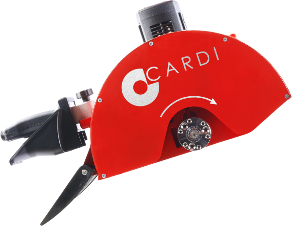 CARDI PE 400 hand-held or on rail wet blade saw with PE technology for 40 cm blade.