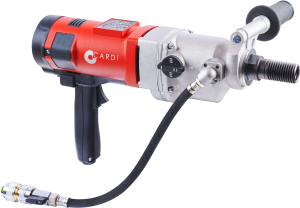 CARDI T1 PU-EL hand-held or on stand core drill for wet drilling.