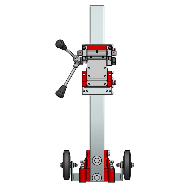 CARDI X2R drill stand for core drill motor, front view.